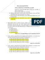 Final Exam Questions Group 1: Acoba, Arriola, Cabangal, Evangelista, Galsim