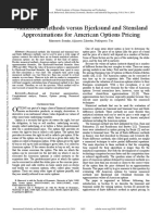 Numerical Methods Versus Bjerksund and Stensland Approximations For American Options Pricing