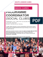 South London Cares Programme Coordinator (Social Clubs) 