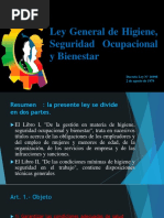 Ley General de Higiene, Seguridad Ocupacional y Bienestar #16998 - Libro I