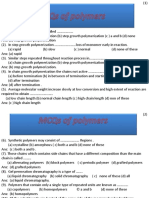 MCQs of Polymers