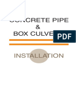 Concrete Pipe & Box Culvert: Installation