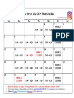 Shot Calendar PN May 2019