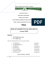 Etude de La Qualite de Service (QoS) Dans Les Reseaux WIFI PDF