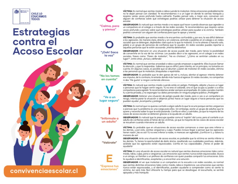 Estrategias para la Convivencia Escolar | PDF | Adultos | Temor