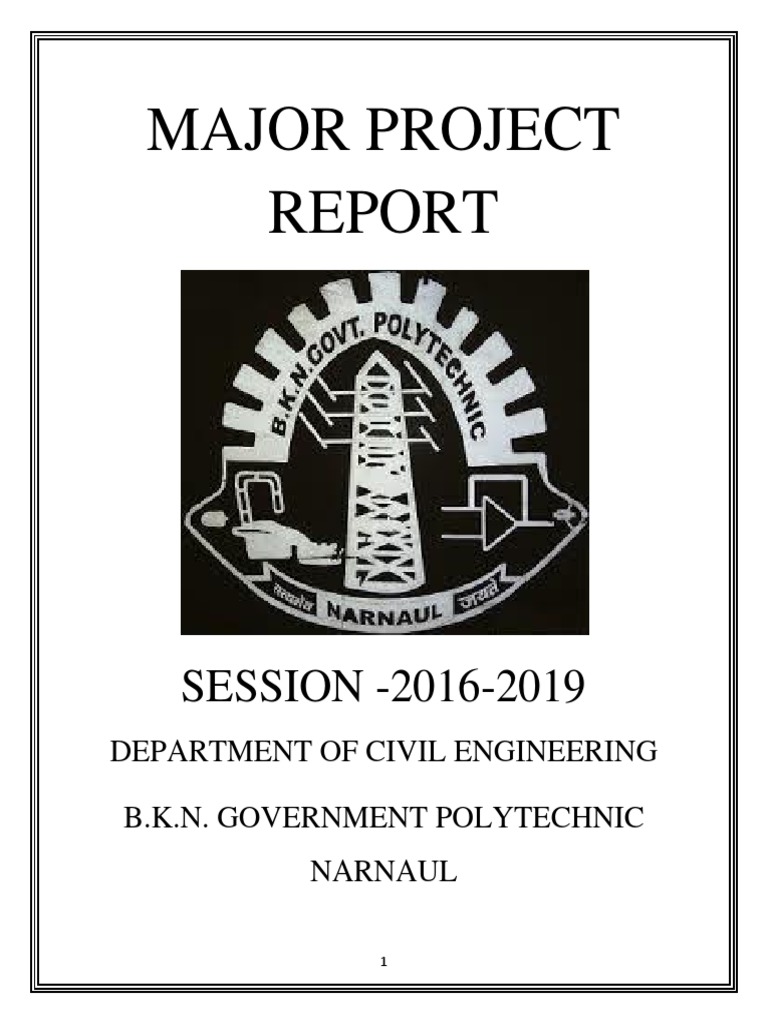 Major Project: SESSION - 2016-2019 | PDF | Beam (Structure) | Masonry