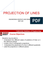 Projection of Lines: University Institute of Engineering