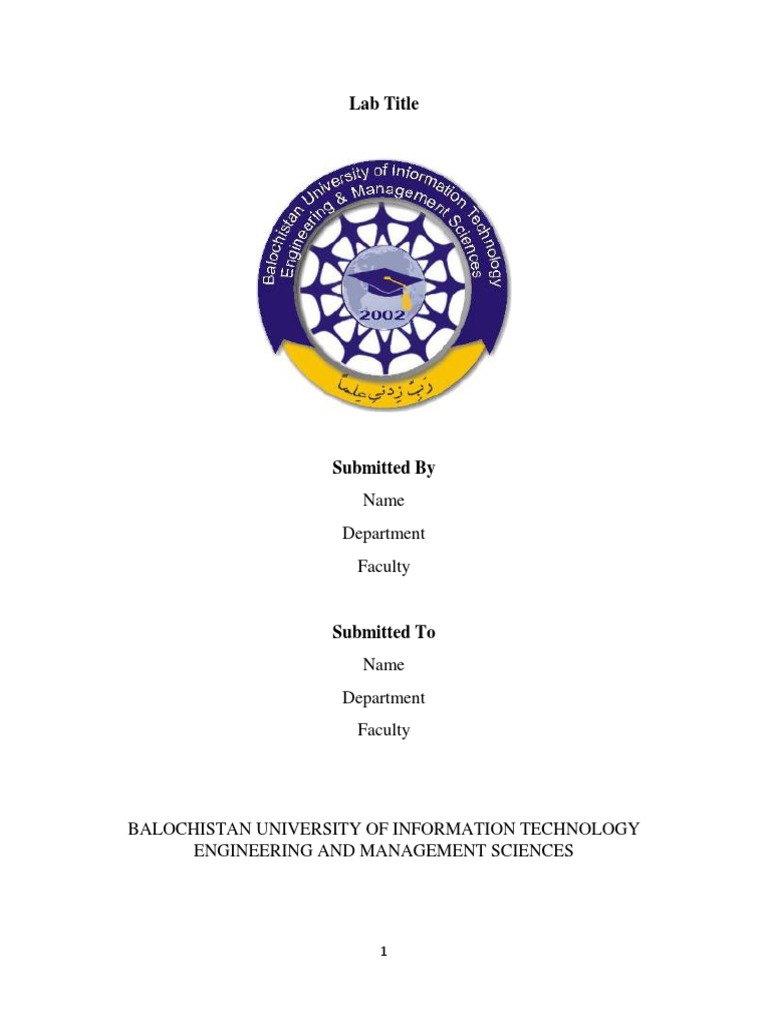 Lab Manual Format PDF Experiment Cognitive Science