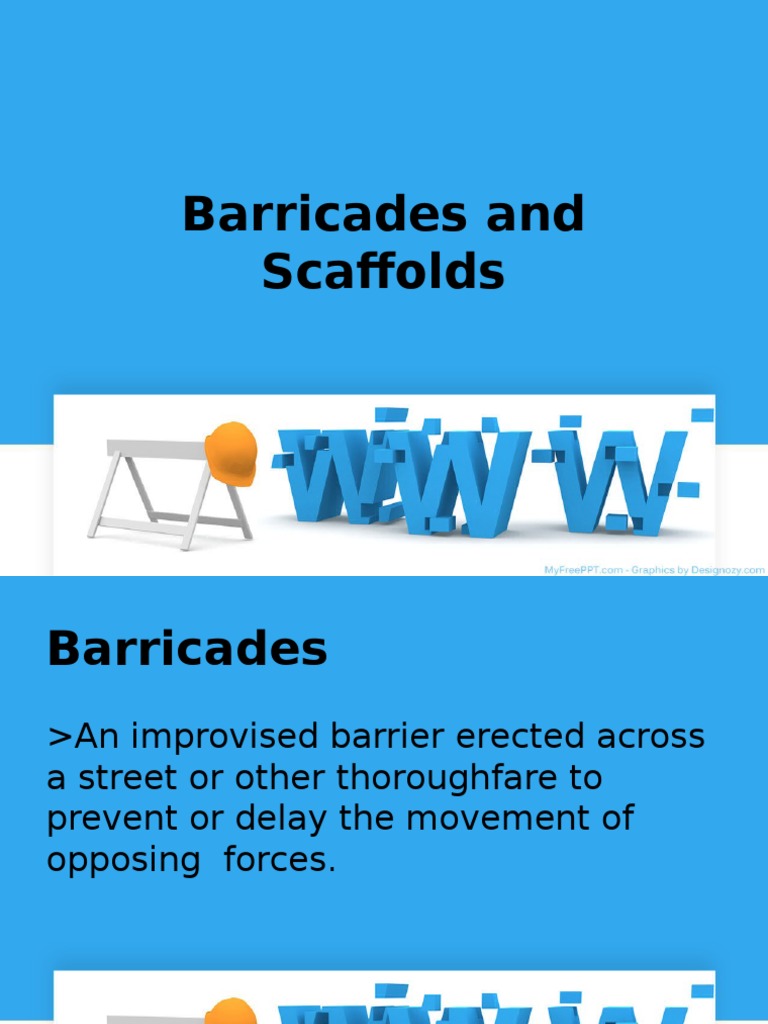 Barricades And Scaffolds Pdf Scaffolding Nature