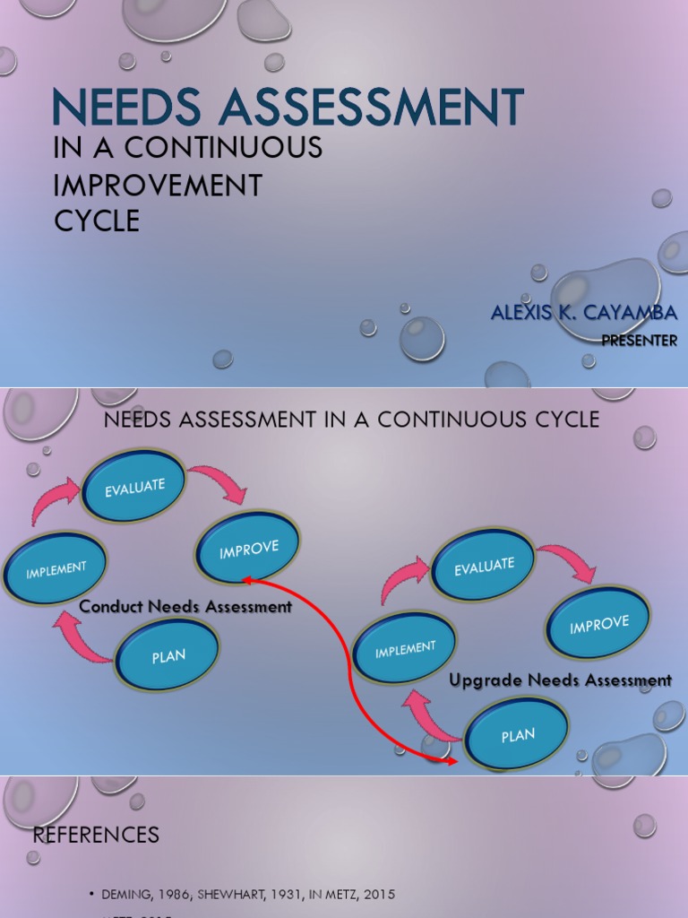 Continuous Improvement Needs Assessment | PDF