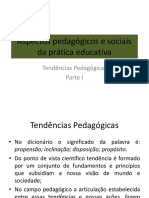 Aspectos Pedagógicos e Sociais Da Prática Educativa