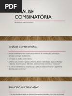 Análise Combinatória