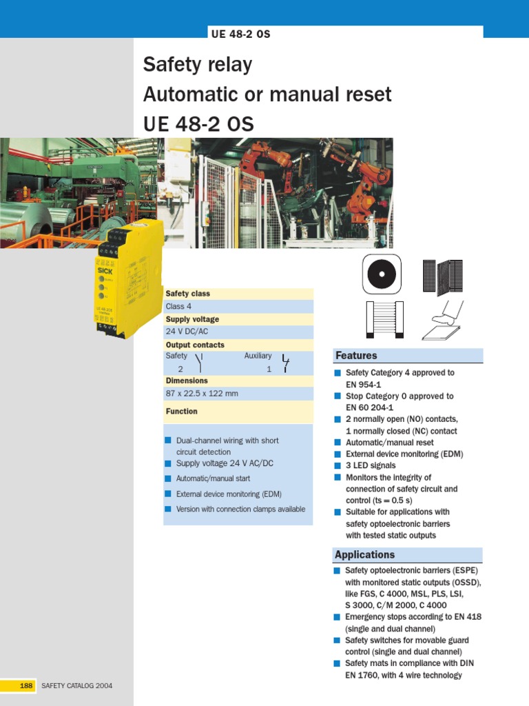 UE 48-2 OS Safety Relay Overview | PDF | Switch | Relay