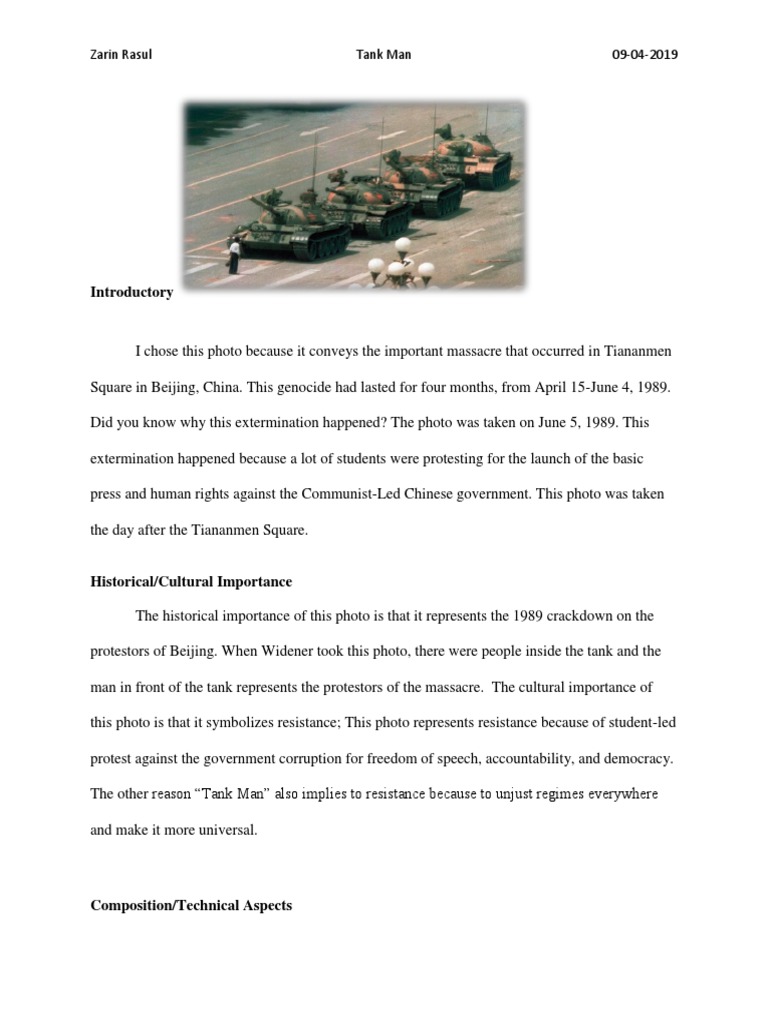 essay about military tank