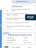 Exercices Groupe Nominal PDF