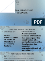 Formal Elements of Literature