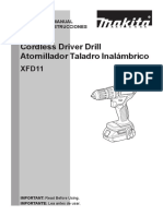 Taladro Inalámbrico Makita XFD11 PDF