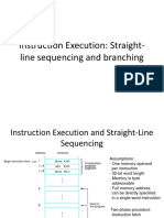 Instruction Execution: Straight-Line Sequencing and Branching