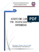 Ausentismo Laboral Por Incapacidad Por Enfermedad PDF