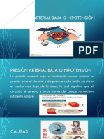 Presión Arterial Baja o Hipotensión