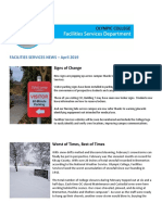 Facilities Services April Newsletter