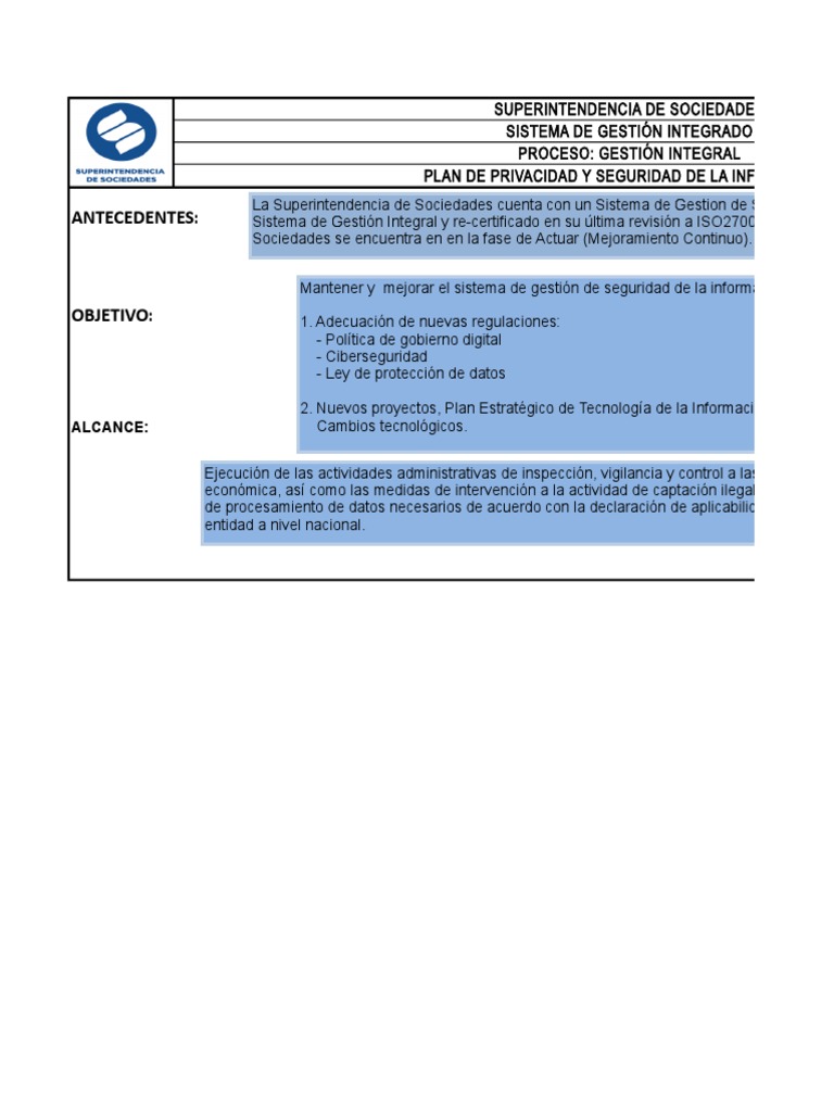 12 Plan de Seguridad y Privacidad de La Informacion | PDF | Seguridad ...