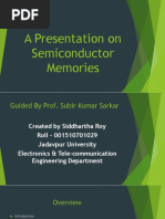 A Presentation On Semiconductor Memories PDF