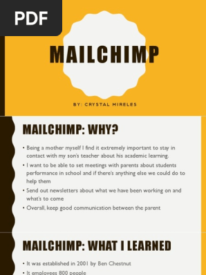 module 4- powerpoint mailchimp