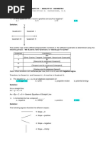 Analytic Geometry - Solutions