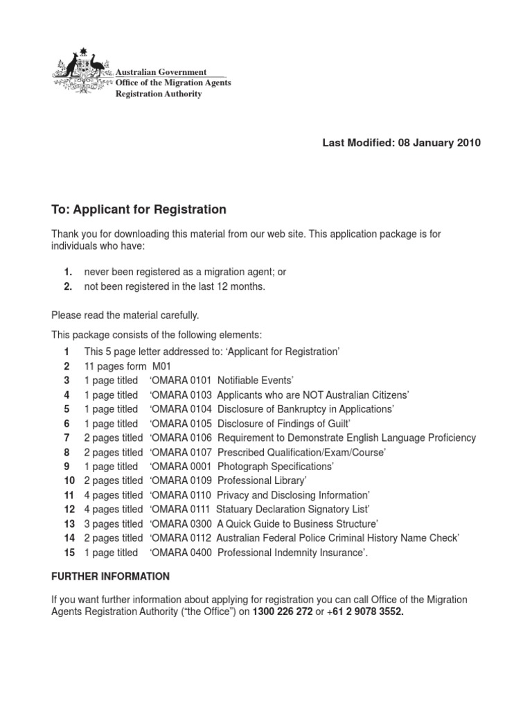 20100108 M01 Initial Application Form Receipt International