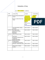 Sample Accomplished Daily Schedule