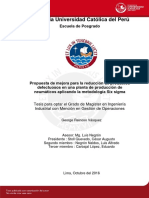 Reinoso George Reduccion Productos Defectuosos Neumaticos Six Sigma PDF