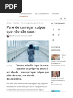 Pare de Carregar Culpas Que Não São Suas!