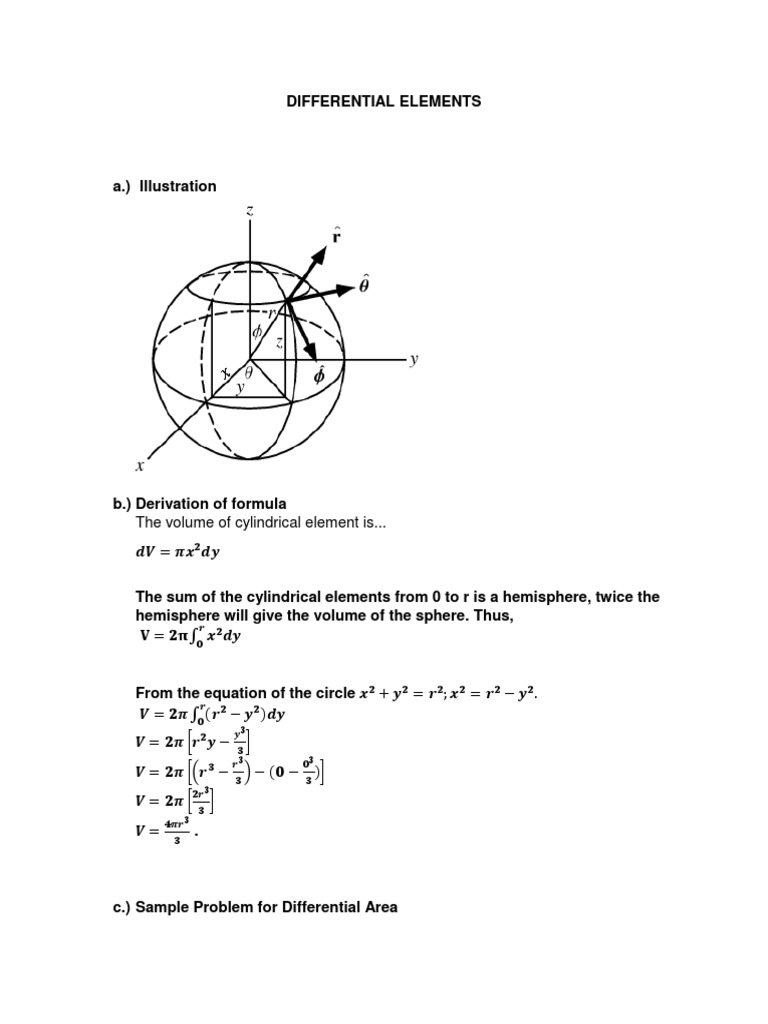 The Volume of Cylindrical Element Is... | PDF | Home & Garden | Science ...