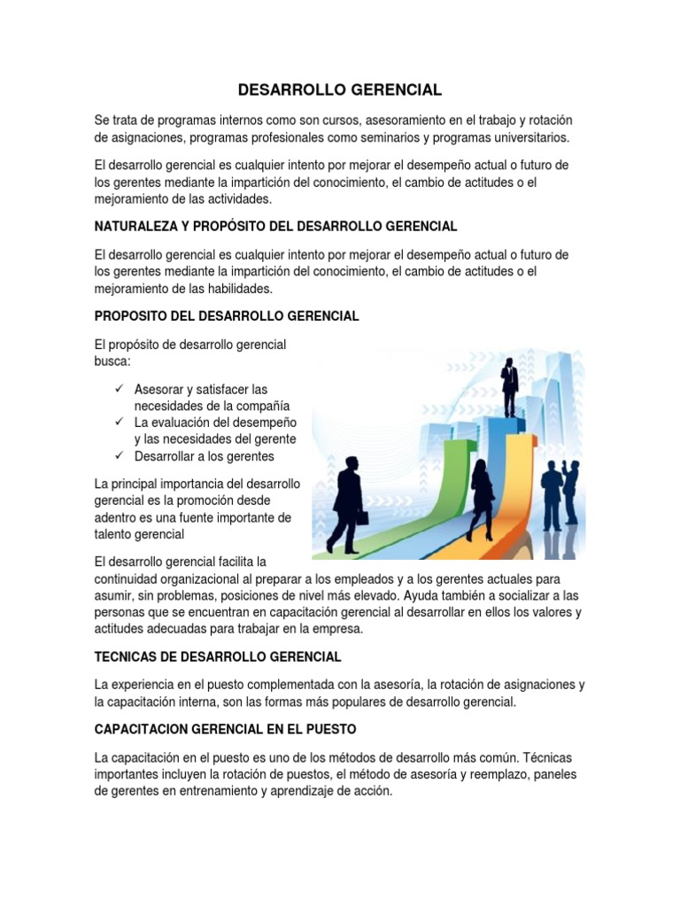 Capacitación y Desarrollo Gerencial | PDF | Desarrollo organizacional ...