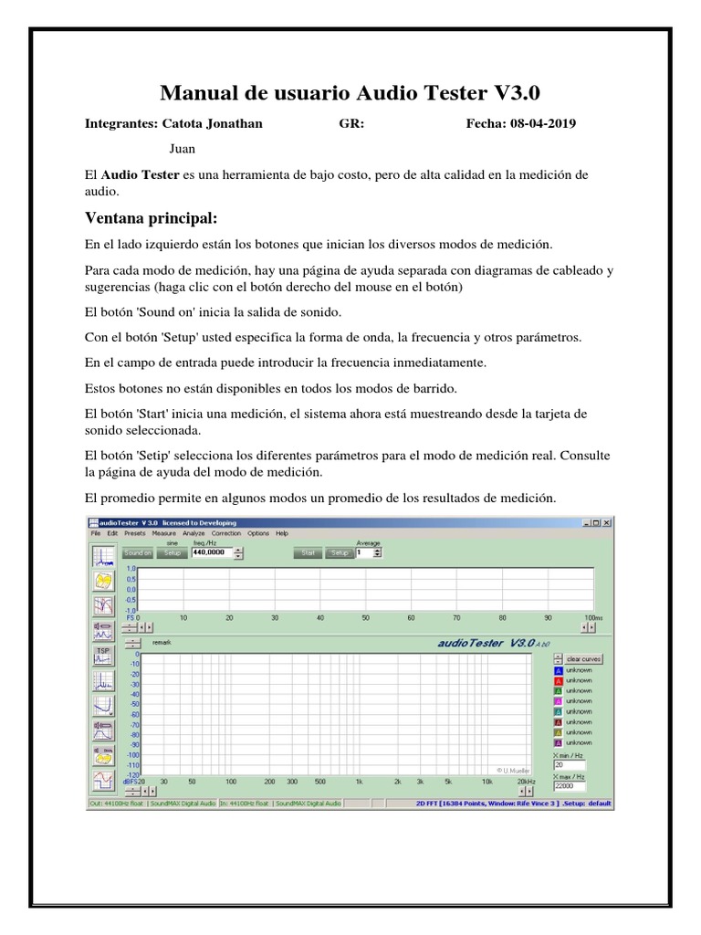 Manual Audio Tester V3.0 Guía SEO | PDF | Point and Click | Impedancia ...