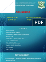 Soil Nailing: Bangalore Institute of Technology Department of Civil Engineering