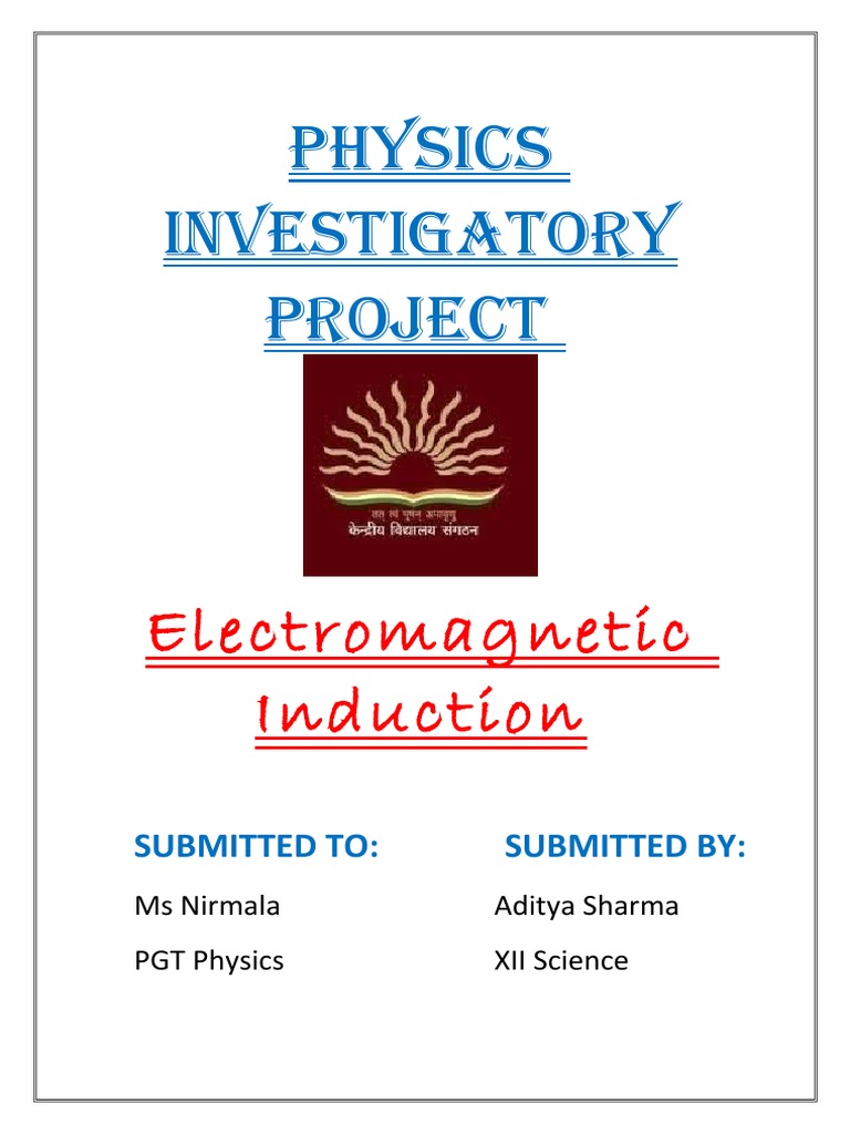 Faraday's Law Investigatory Project | PDF | Electromagnetic Induction ...