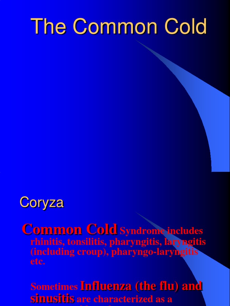 Common Cold PDF Common Cold Respiratory Diseases