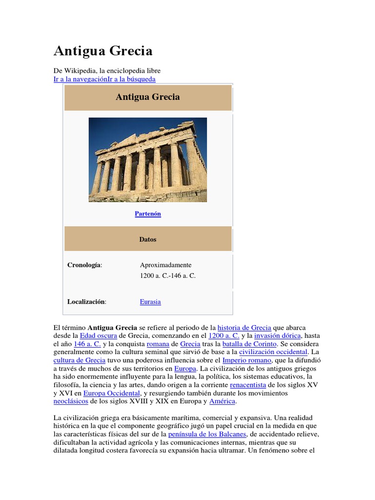 Historia de la Antigua Grecia | PDF | Antigua Grecia | Grecia micénica