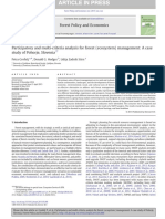 Forest Policy and Economics: Petra Gro Šelj, Donald G. Hodges, Lidija Zadnik Stirn