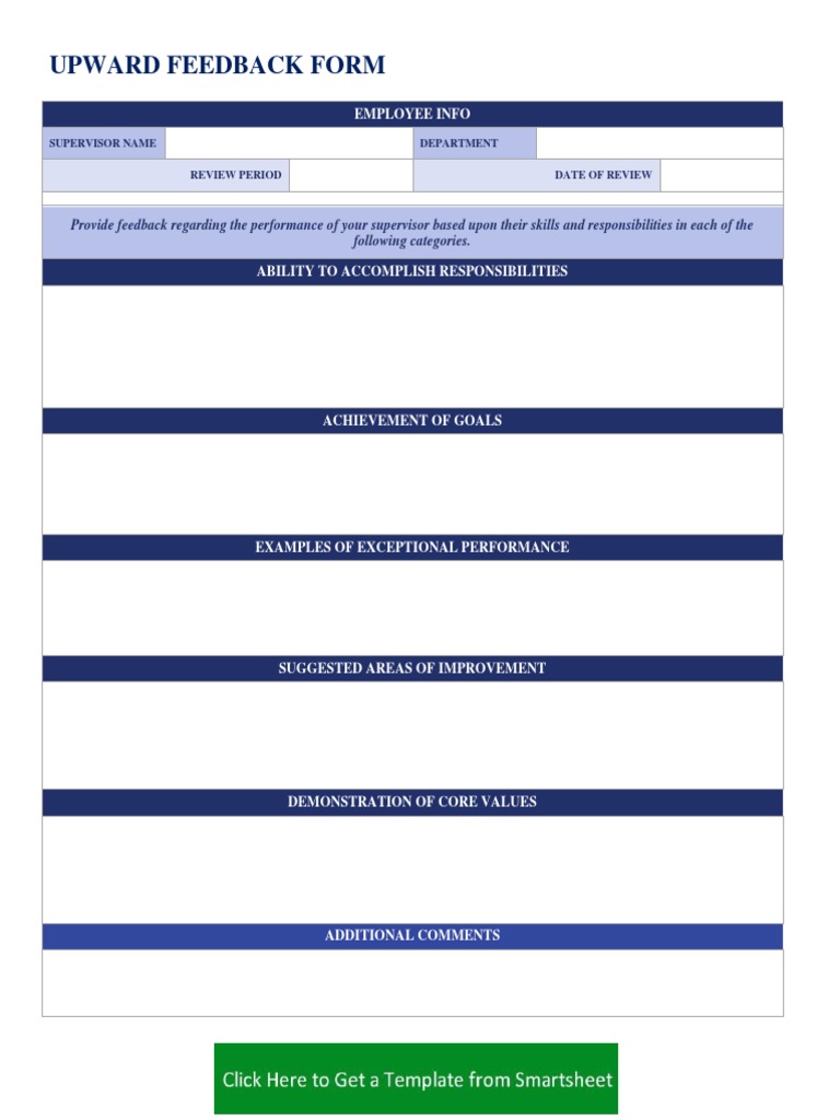 Upward Feedback Form | PDF