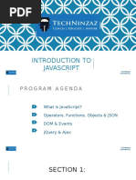 Introduction To Javascript: 1 Techninzaz Confidential
