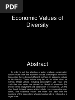 Economic Values of Biodiversity