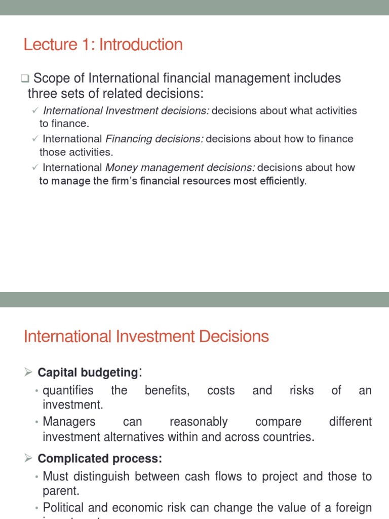 article review on international financial management pdf