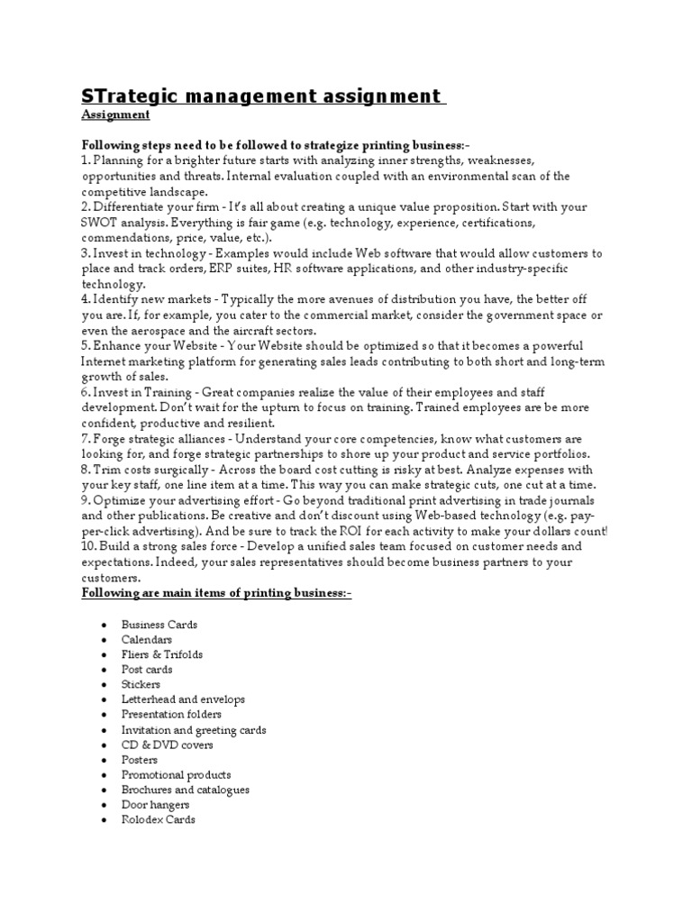 STrategic Management Assignment | PDF | Art