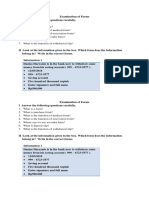 Examination About Forms