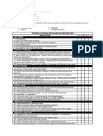 Stress Coping Survey Questionnaire