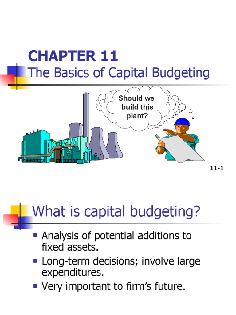 Chapter11 Capital Budgeting Amended PDF Net Present Value Capital