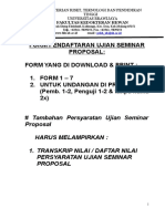 Formulir Untuk Pelaksanaan Ujian Seminar Proposal 19 03 2018